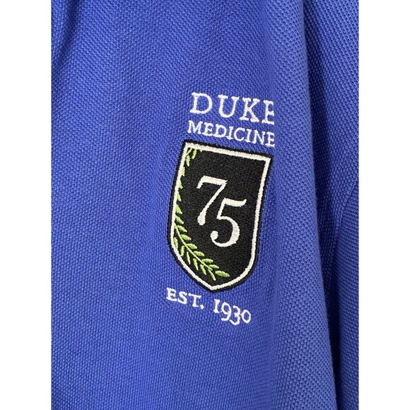 Lands' End Duke Medicine Polo Shirt Men's S Blue Short Sleeve Casual Golf - Picture 4 of 6